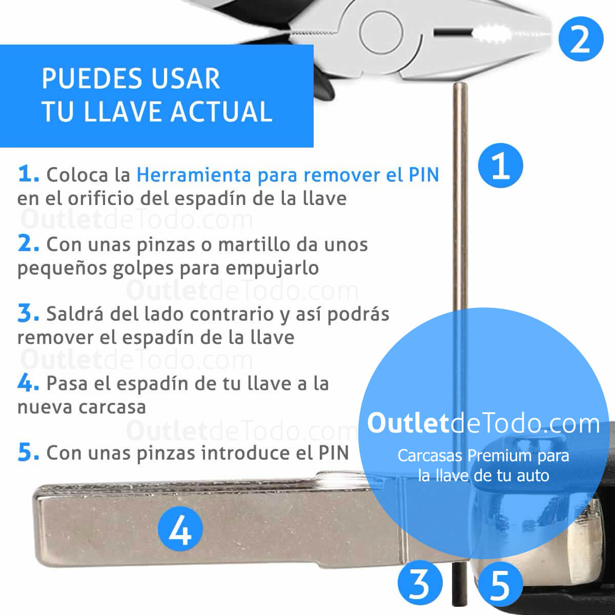 Cambio de espadín de la llave